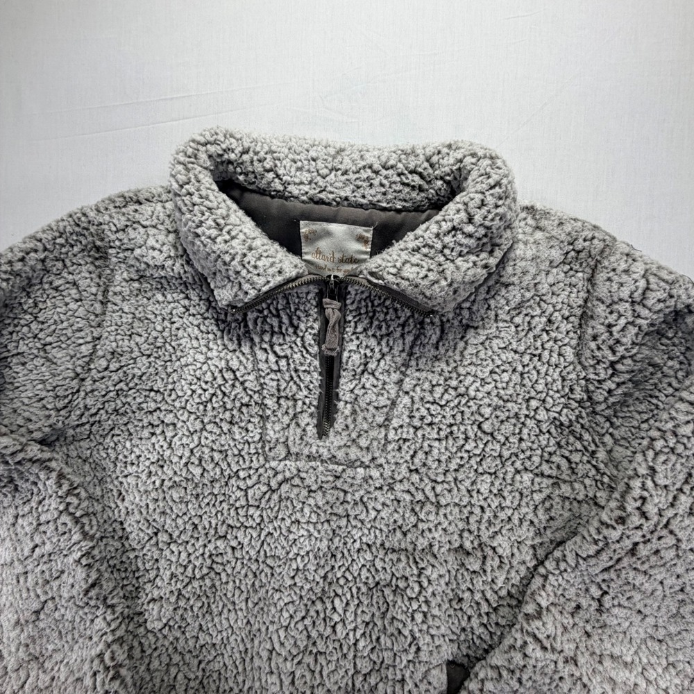 Altard State Gray Sherpa Fleece Half Zip Pullover‎ Sweatshirt Women's Small